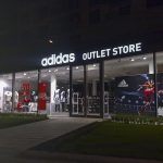 Светеща рекламна табела за Адидас, шоурум Варна